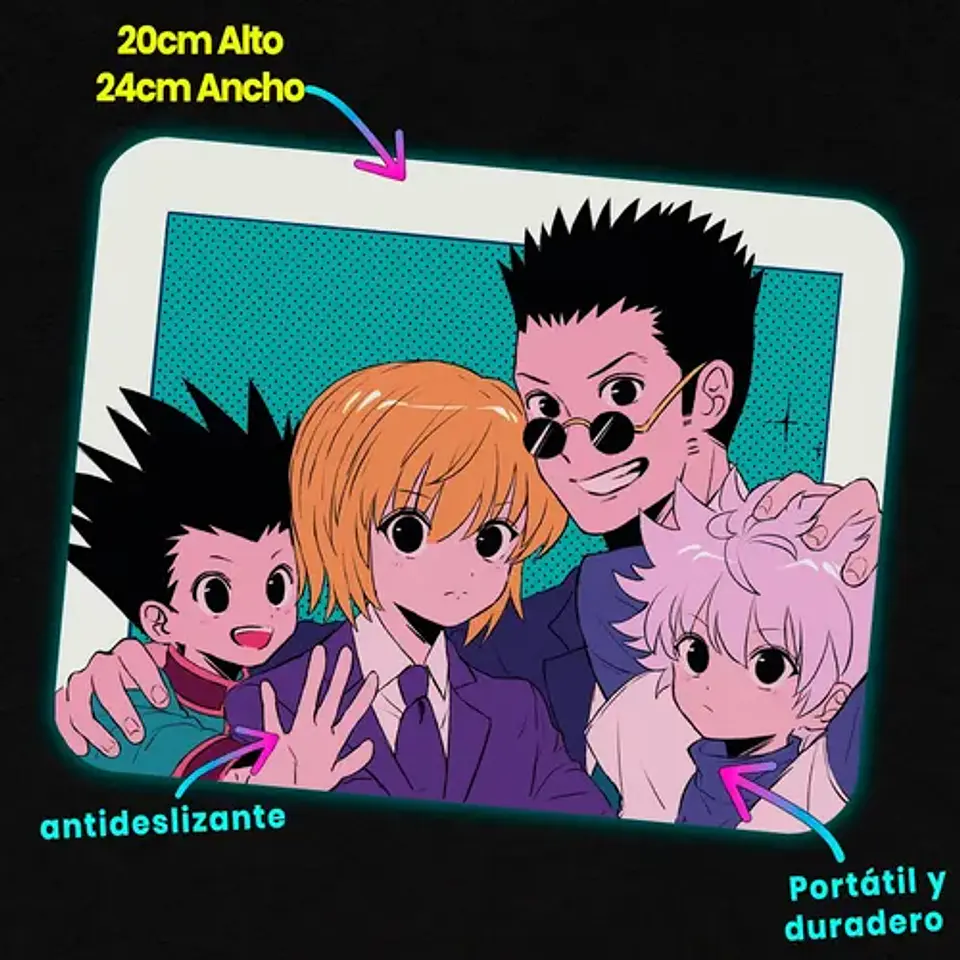Mousepad Hunter X Hunter Hunter Squad Retro Pop 20x24cm 2