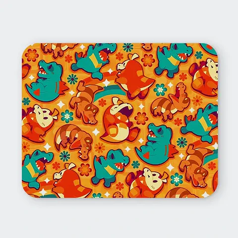 Mousepad Pokemon Croco-squad Retro Pattern 20x24cm