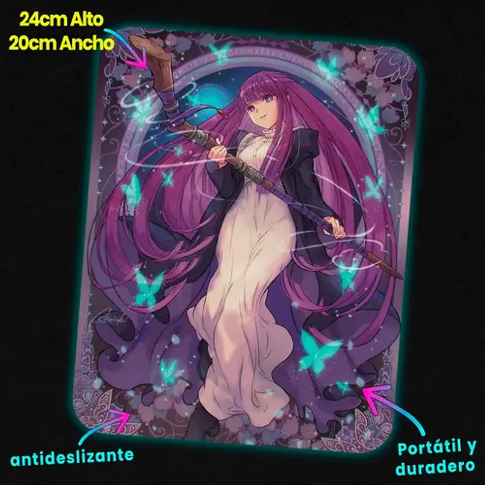 Mousepad Frieren Fern: Butterfly Sorceress 20x24cm 2