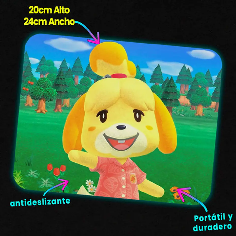 Mousepad Animal Crossing Canela: Tropical Island 20x24cm 2