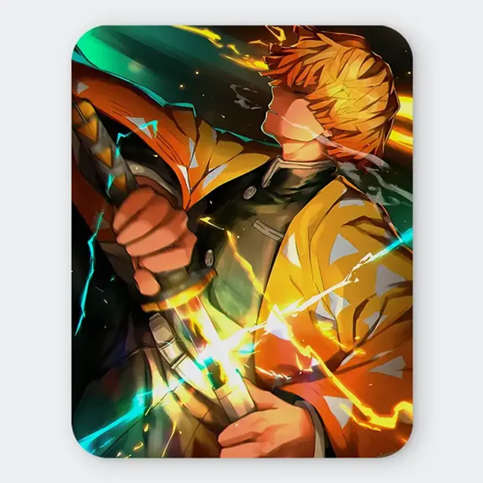 Mousepad Demon Slayer Zenitsu Thunder Flash 20x24cm 1