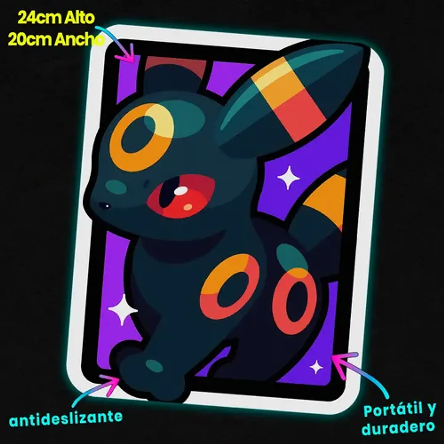 Mousepad Pokemon Umbreon Moonlight Neon Pop 20x24cm 2