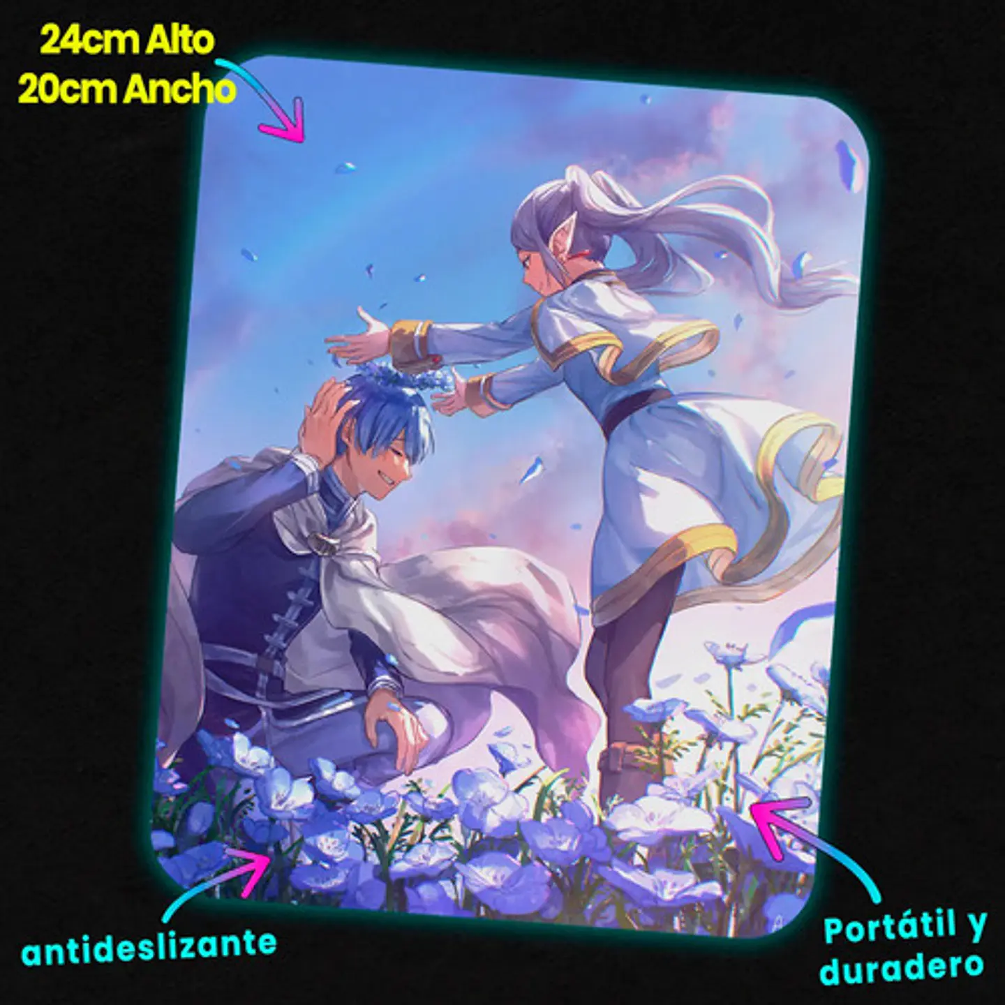Mousepad Frieren & Himmel: Eternal Blue Bloom 20x24cm 2