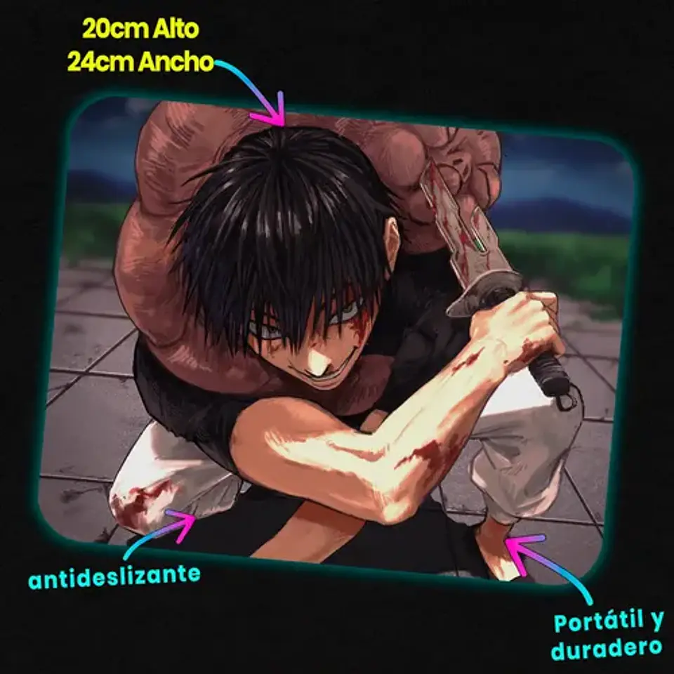 Mousepad Jujutsu Kaisen Sorcerer Killer Instinct 20x24cm 2