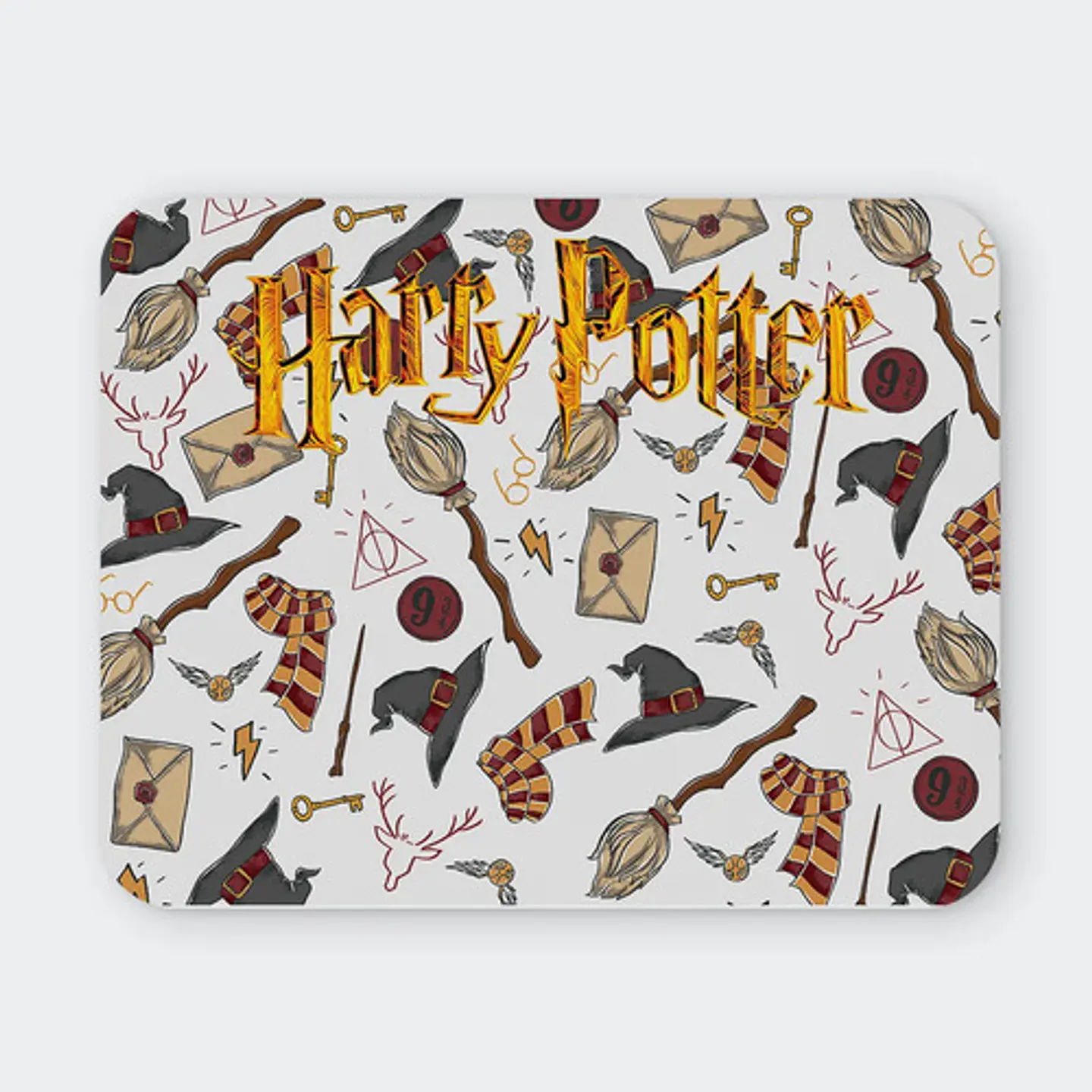 Mousepad Harry Potter Golden Logo Pattern 20x24cm 1