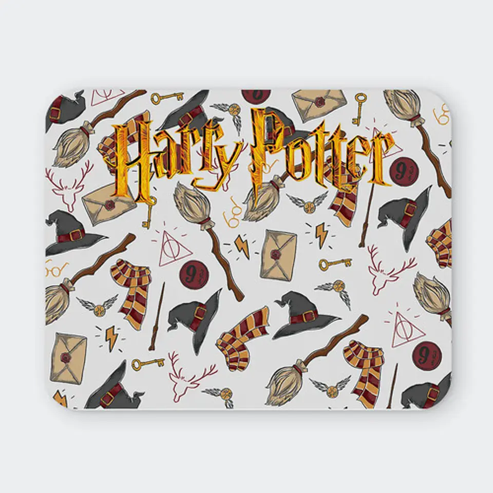 Mousepad Harry Potter Golden Logo Pattern 20x24cm 1
