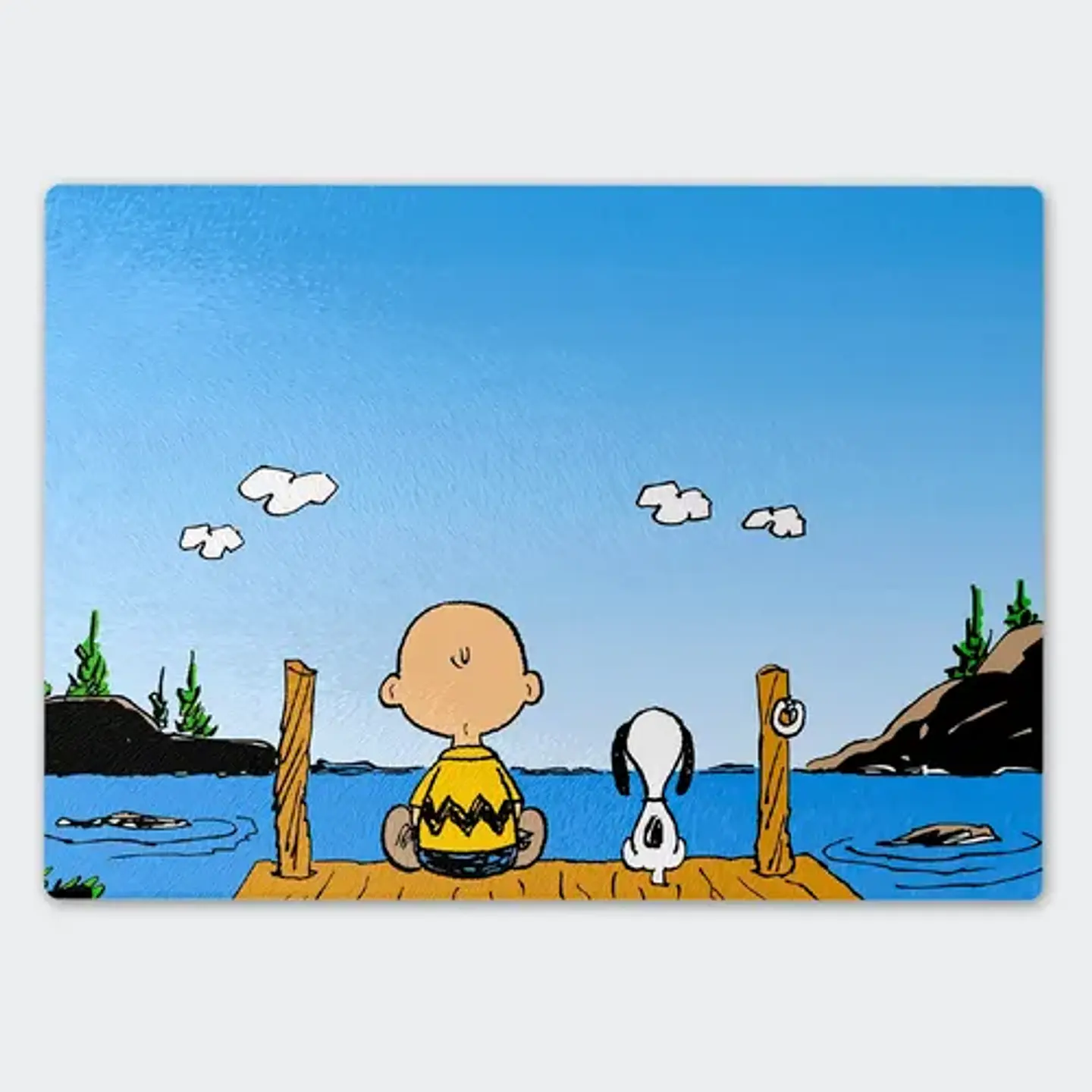 Tabla Para Picar Snoopy Y Charlie Brown Sunset 20x28 1