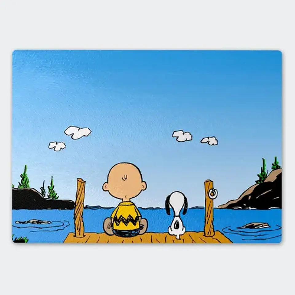 Tabla Para Picar Snoopy Y Charlie Brown Sunset 20x28 1