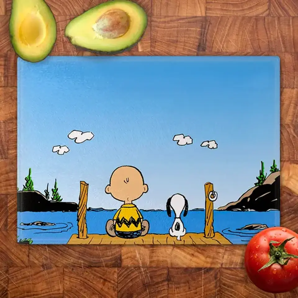 Tabla Para Picar Snoopy Y Charlie Brown Sunset 20x28 2