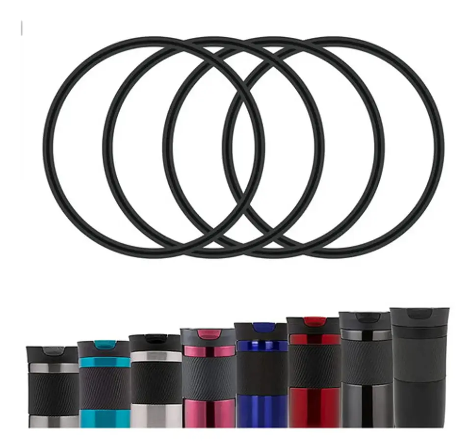 4 Gomas Compatibles Para Taza Contigo 16oz Y 20oz Negro 1