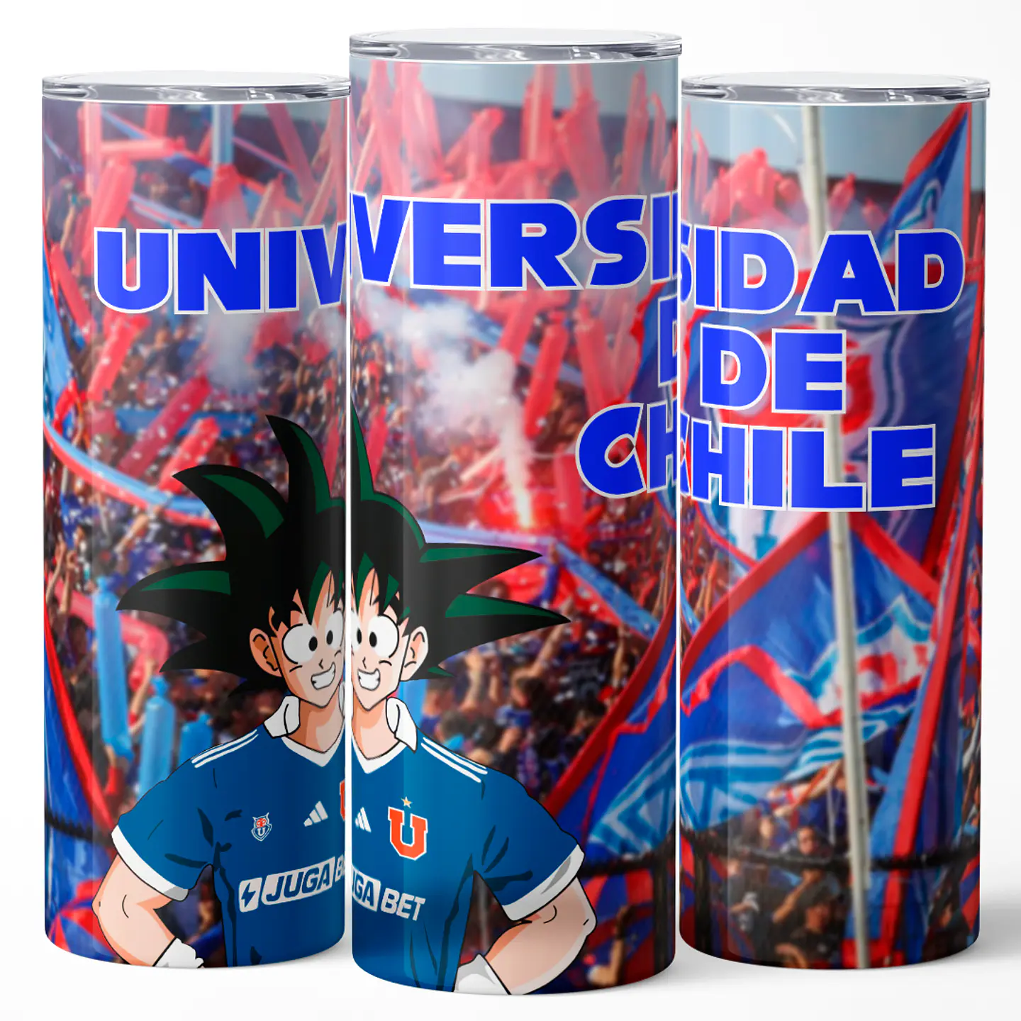 Mug Termo 600ml - U. De Chile Goku Azul de Corazón 2