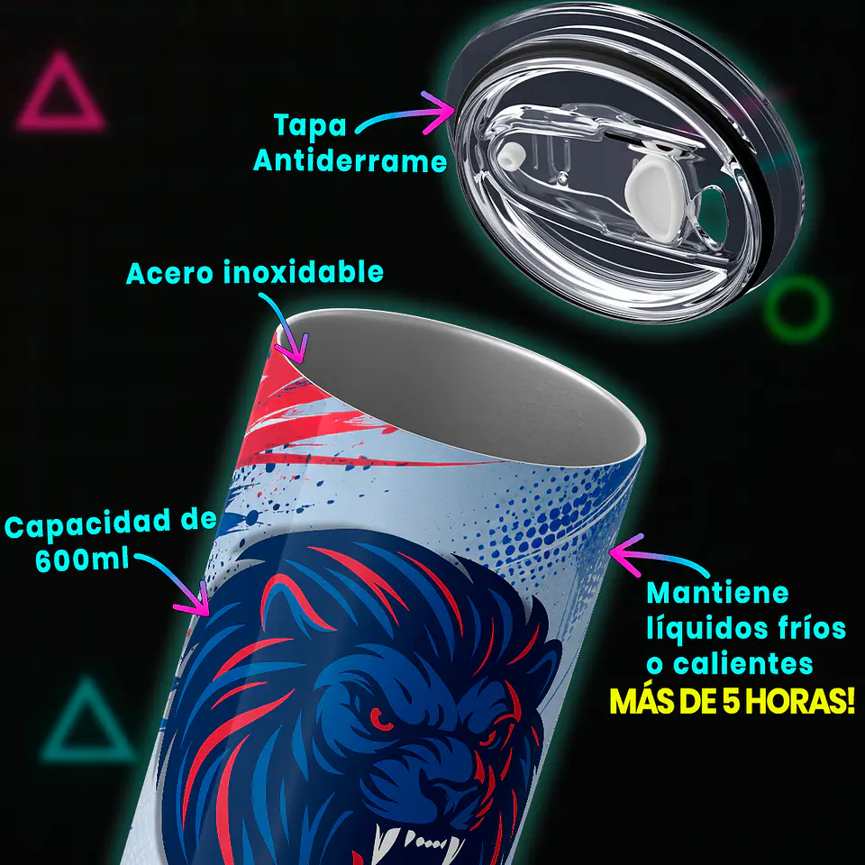 Mug Termo 600ml - U. de Chile Bullanguero Hasta la Muerte 4
