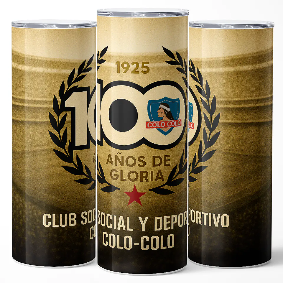 Mug Termo 600ml - 100 Años de Gloria Colo Colo 2