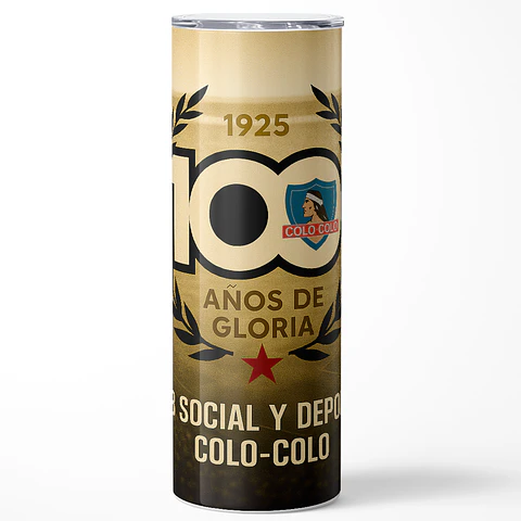 Mug Termo 600ml - 100 Años de Gloria Colo Colo