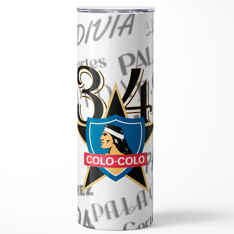 Mug Termo 600ml - Colo Colo 34 Estrellas