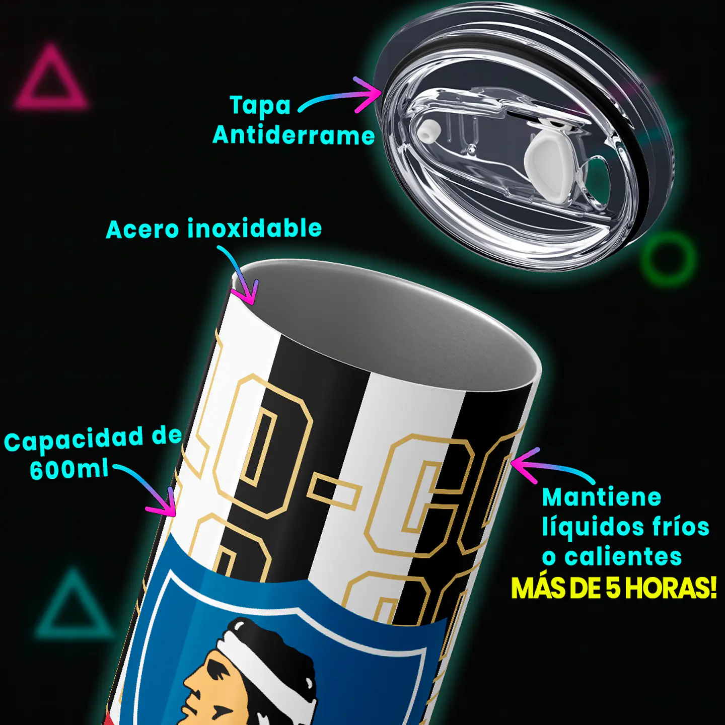 Mug Termo 600ml - Colo Colo Clásico Albo 4