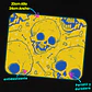 Mousepad 20x24 cm - Diseño Skull Pop Amarillo Azul - Miniatura 3