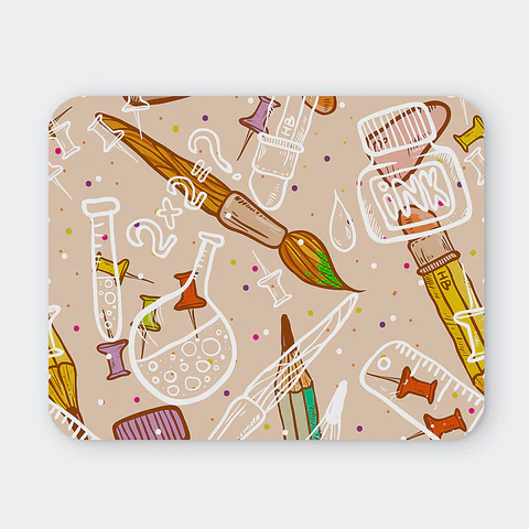 Mousepad 20x24 cm - Diseño Art Supplies Cute