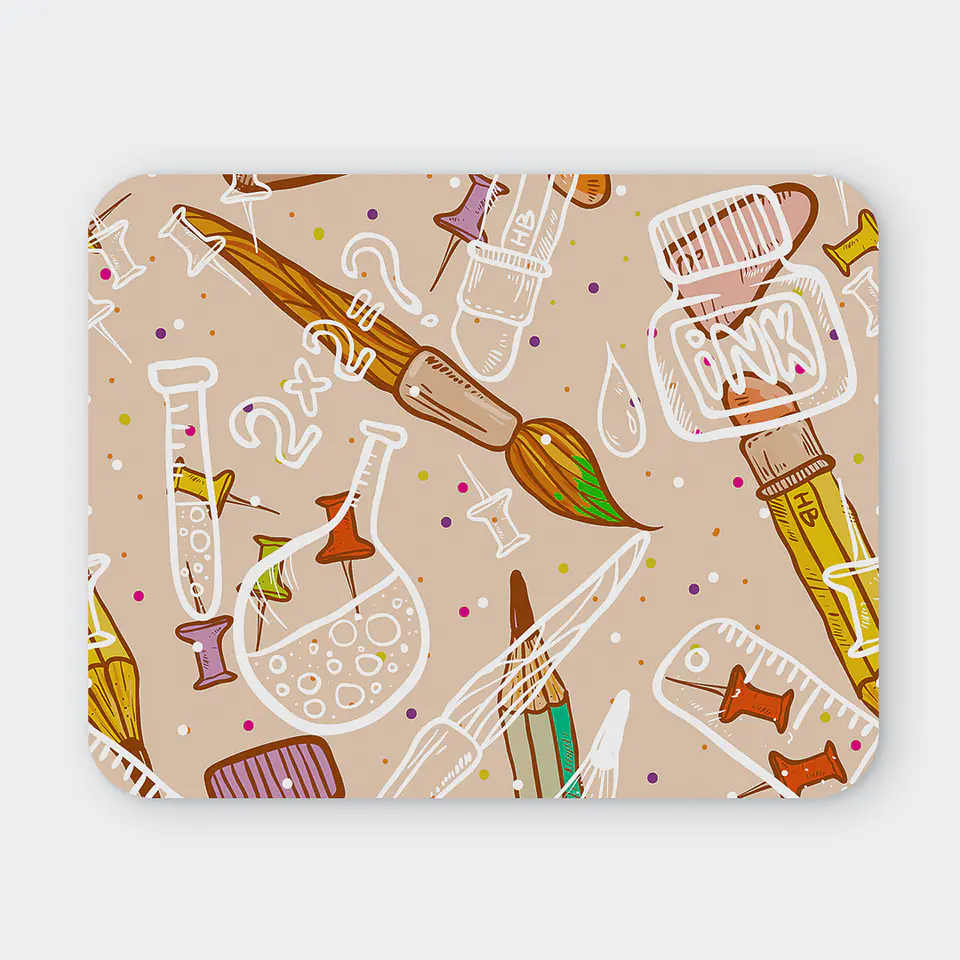 Mousepad 20x24 cm - Diseño Art Supplies Cute 1