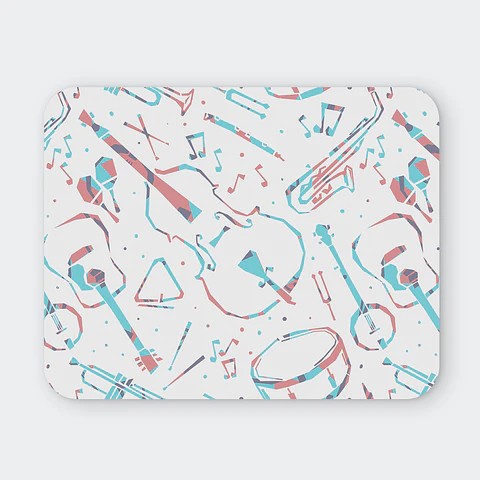 Mousepad 20x24 cm - Diseño Música Pastel Minimal
