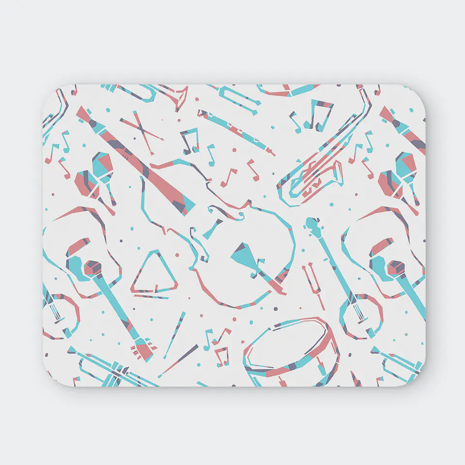 Mousepad 20x24 cm - Diseño Música Pastel Minimal 1