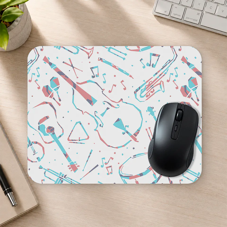 Mousepad 20x24 cm - Diseño Música Pastel Minimal 2