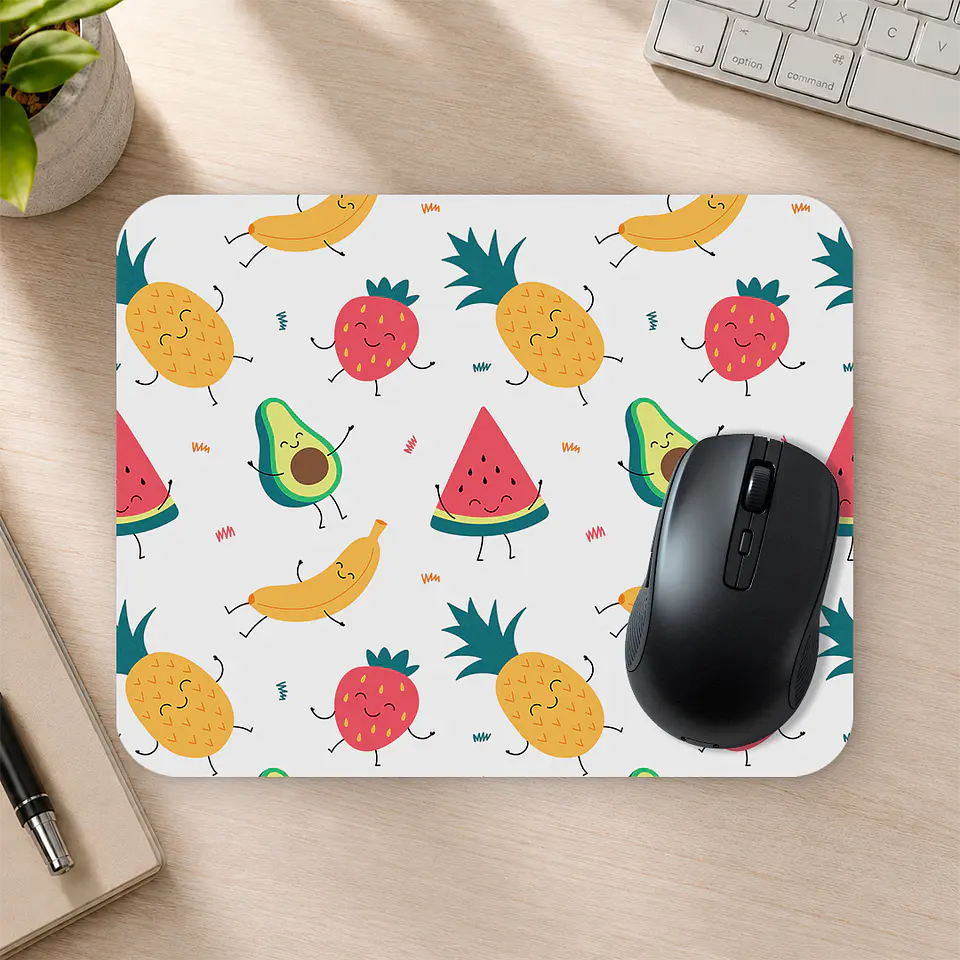 Mousepad 20x24 cm - Diseño Frutitas Felices 2