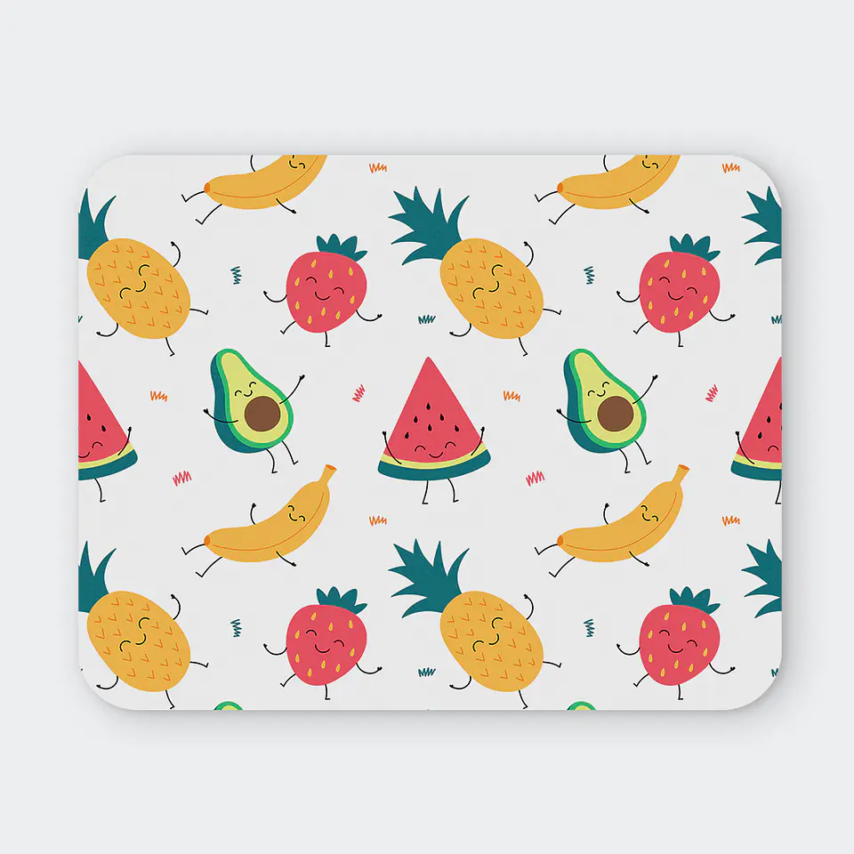 Mousepad 20x24 cm - Diseño Frutitas Felices 1