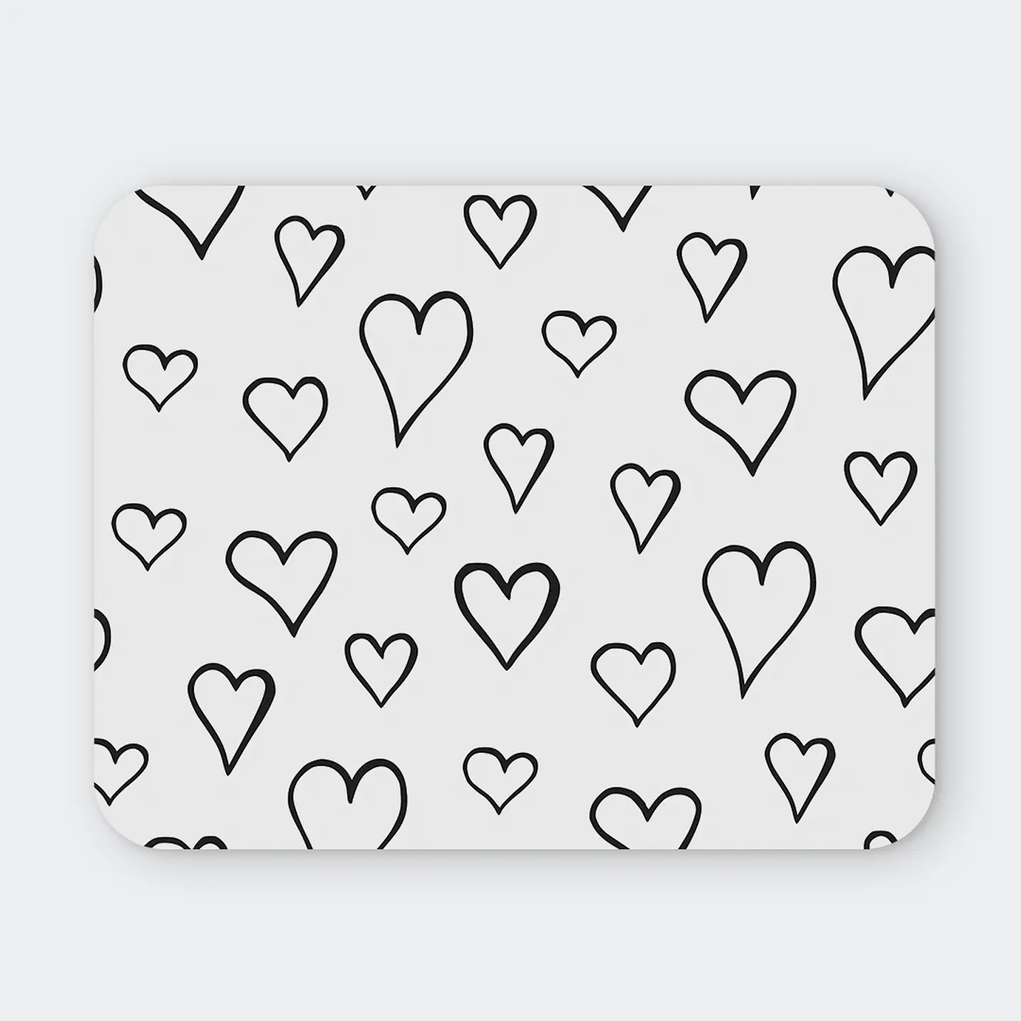 Mousepad 20x24 cm - Diseño Corazones Minimal 1