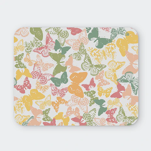 Mousepad 20x24 cm - Diseño Mariposas Pastel
