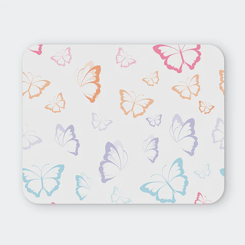 Mousepad 20x24 cm - Diseño Mariposas Soft Pastel