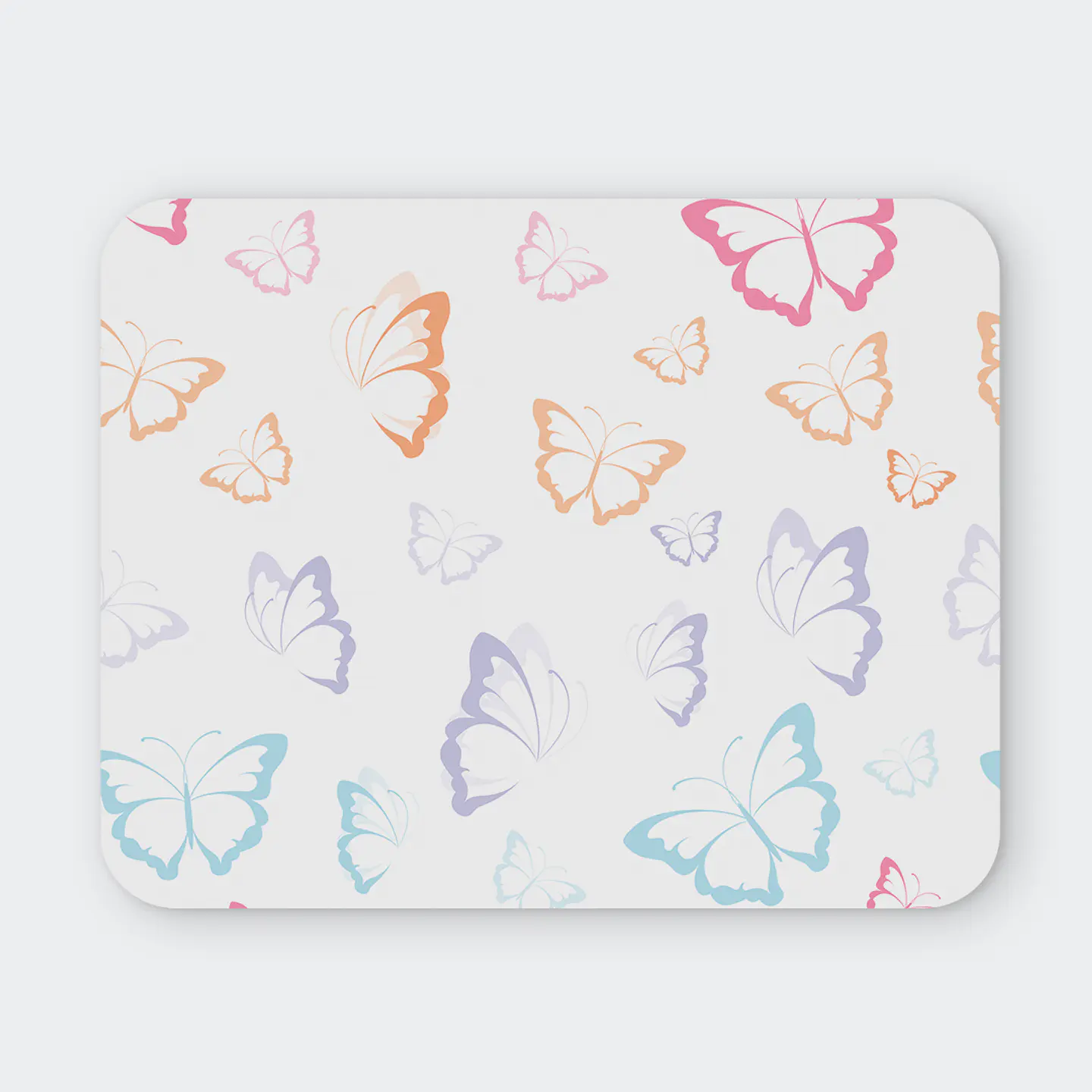 Mousepad 20x24 cm - Diseño Mariposas Soft Pastel 1