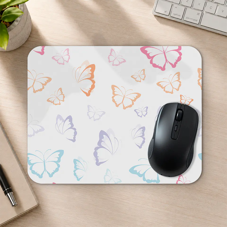 Mousepad 20x24 cm - Diseño Mariposas Soft Pastel 2