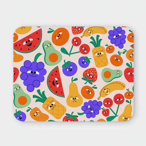 Mousepad 20x24 cm - Diseño Frutas Divertidas