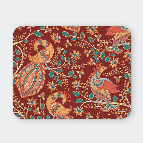 Mousepad 20x24 cm - Diseño Aves Ornamentales Vintage