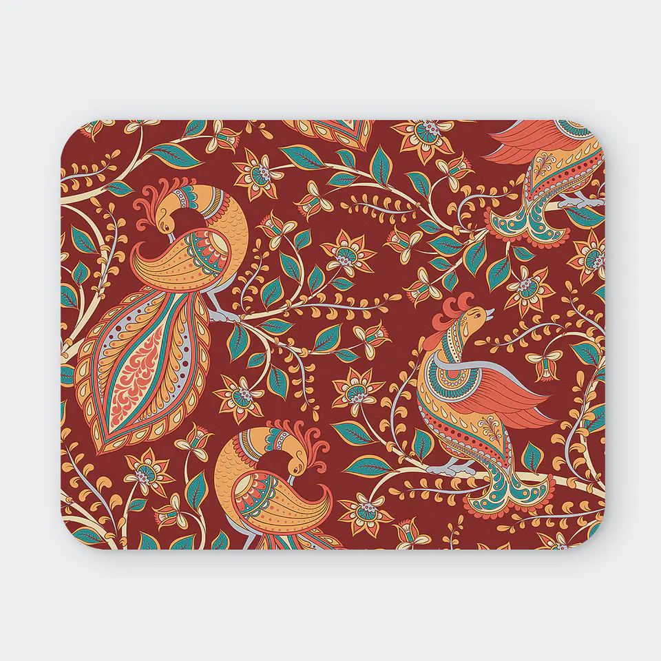 Mousepad 20x24 cm - Diseño Aves Ornamentales Vintage 1