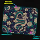Mousepad 20x24 cm - Diseño Dragón Oriental Turquesa - Miniatura 3