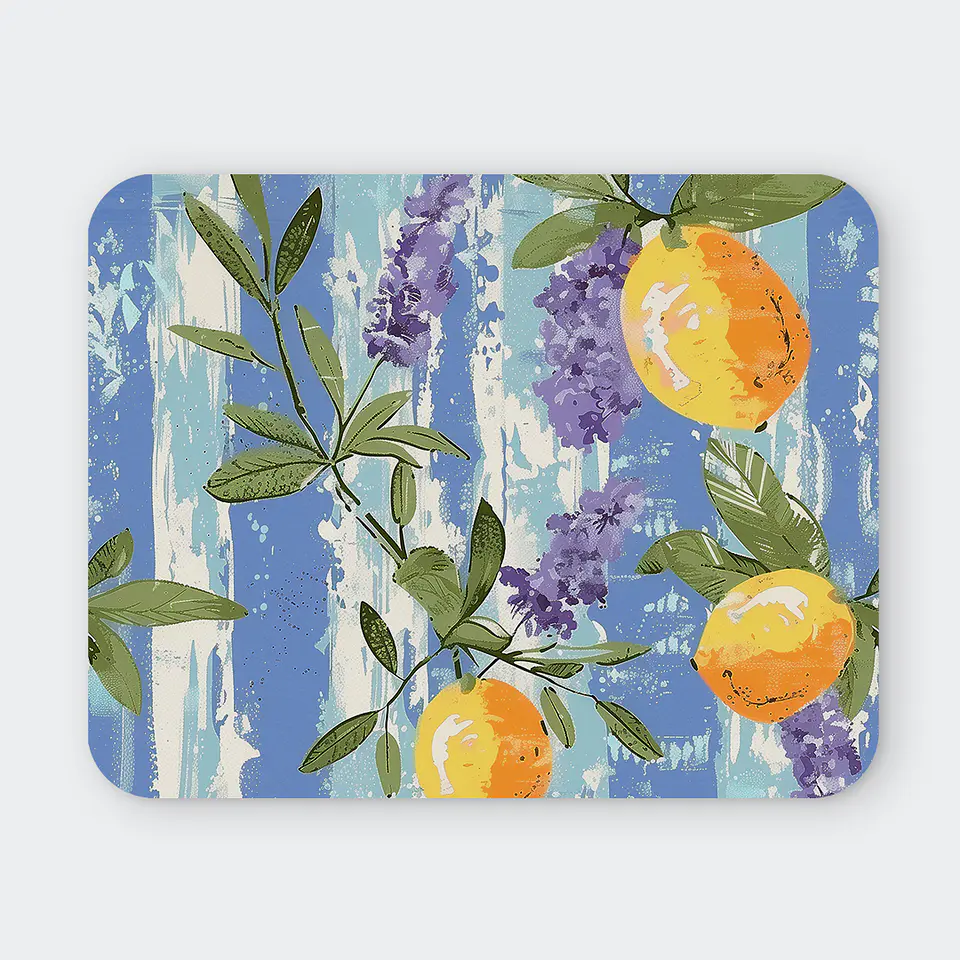 Mousepad 20x24 cm - Diseño Limones Mediterráneos 1