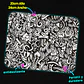 Mousepad 20x24 cm - Diseño Doodle Love Monocromo - Miniatura 3
