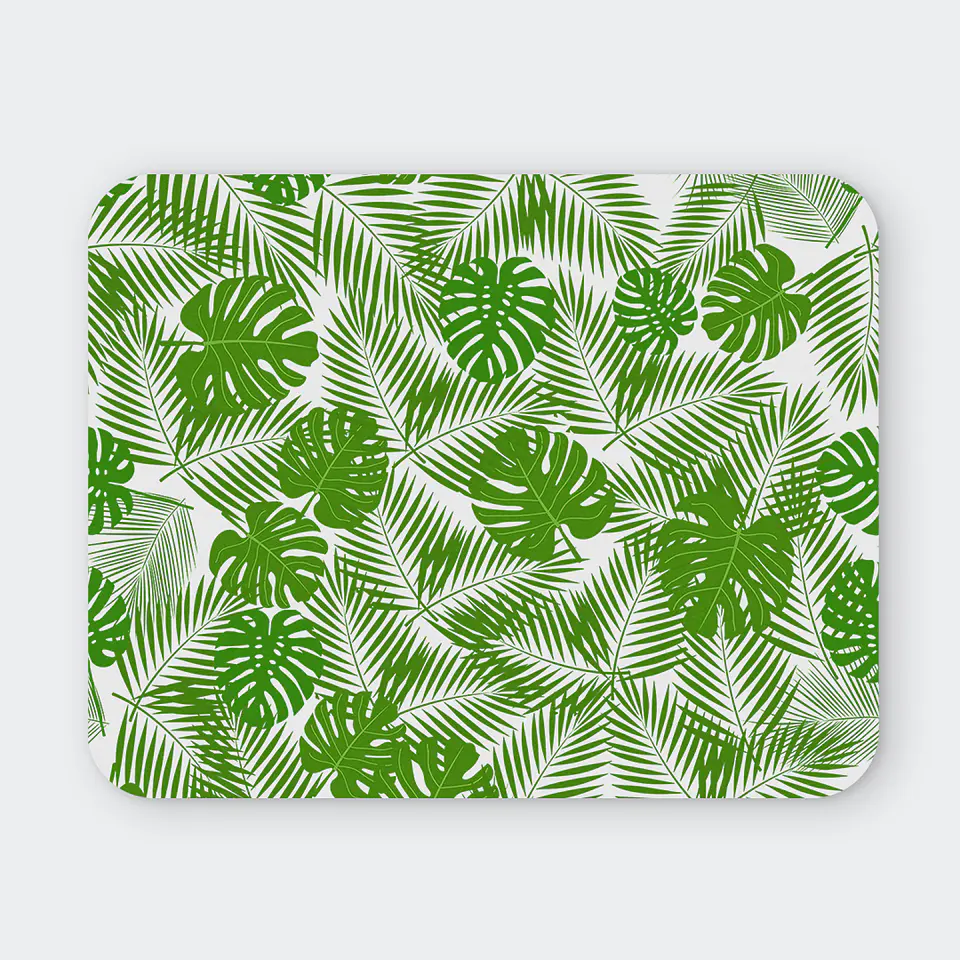 Mousepad 20x24 cm - Diseño Hojas Tropicales Green 1