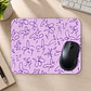 Mousepad 20x24 cm - Diseño Flores Lineales Lila - Miniatura 2