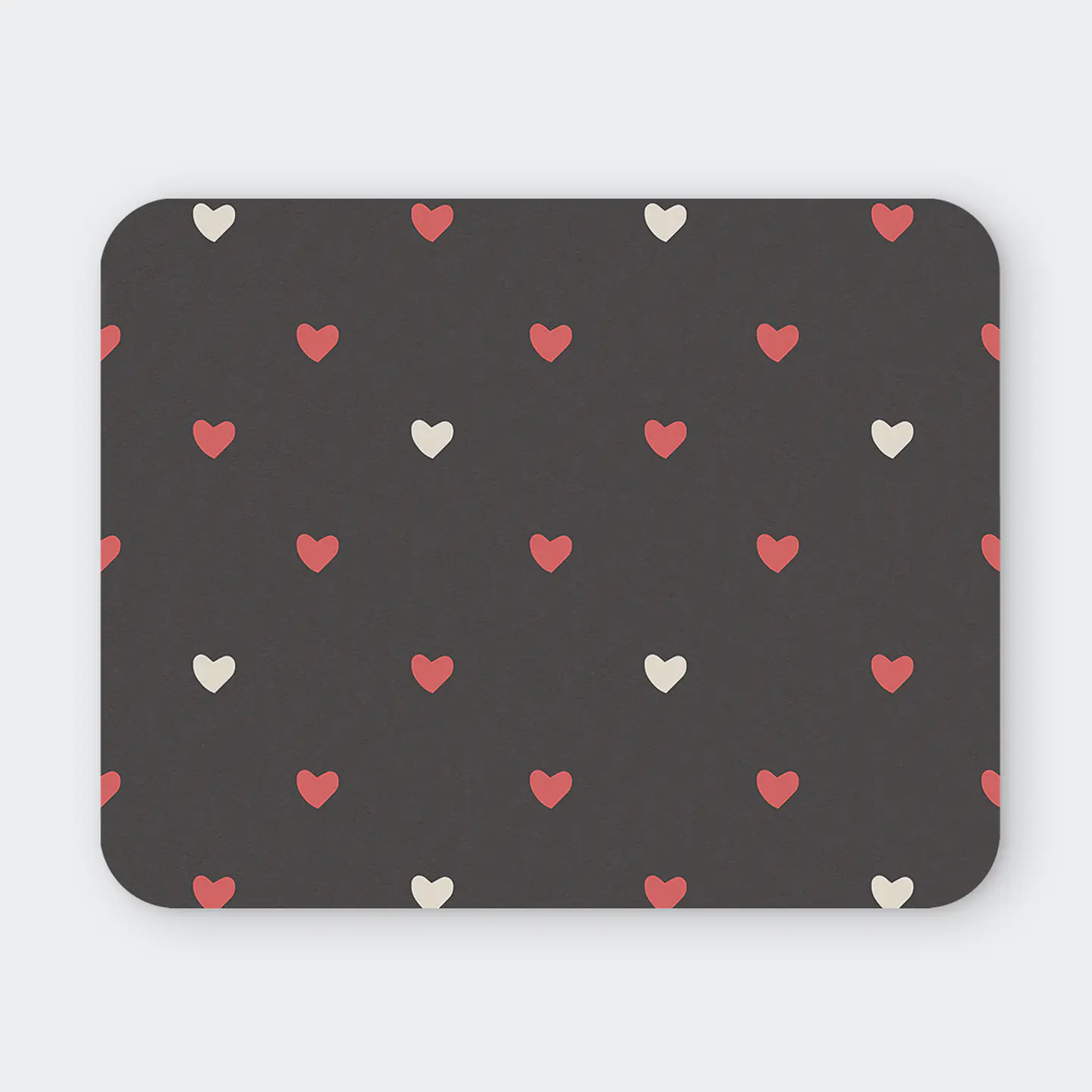 Mousepad 20x24 cm - Diseño Corazones Minimal Dark 1