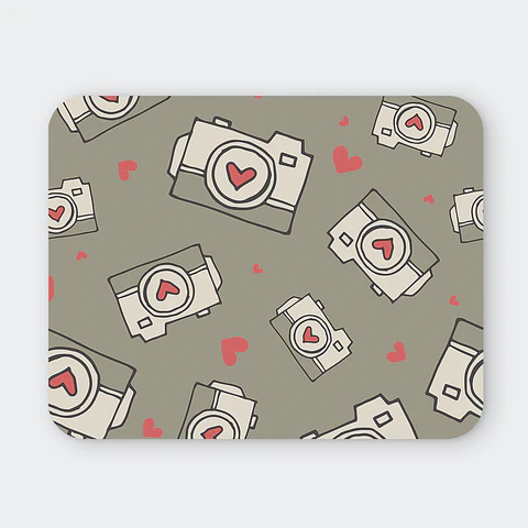 Mousepad 20x24 cm - Diseño Cámaras Love