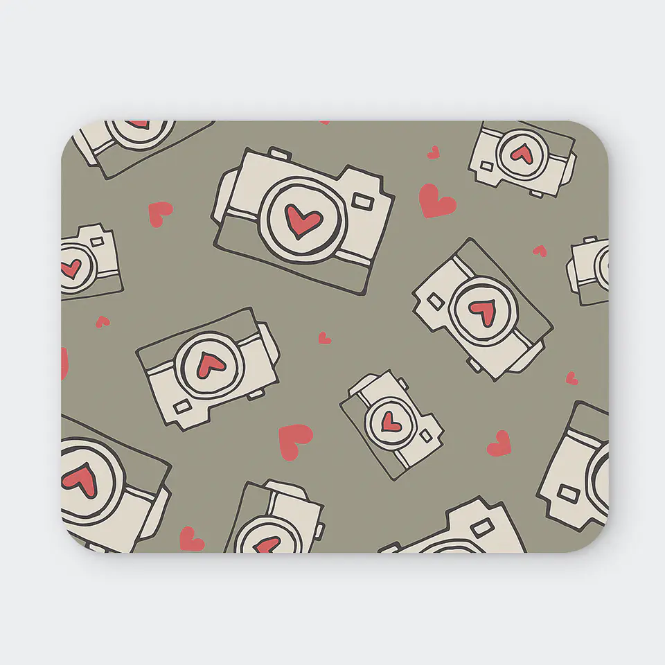 Mousepad 20x24 cm - Diseño Cámaras Love 1