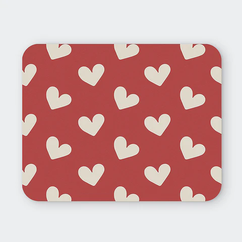 Mousepad 20x24 cm - Diseño Corazones Sweet Red