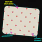 Mousepad 20x24 cm - Diseño Corazones Beige Minimal - Miniatura 3