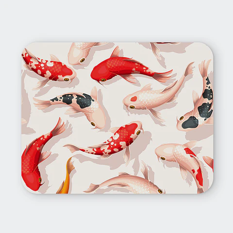 Mousepad 20x24 cm - Diseño Peces Koi Sakura