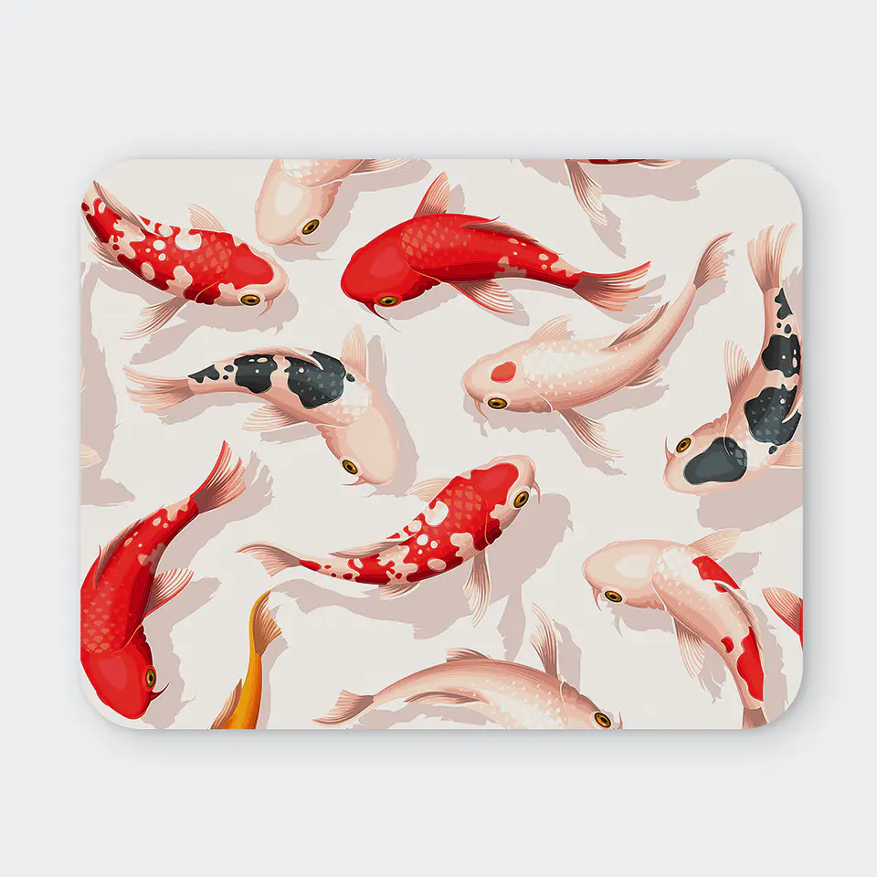 Mousepad 20x24 cm - Diseño Peces Koi Sakura 1