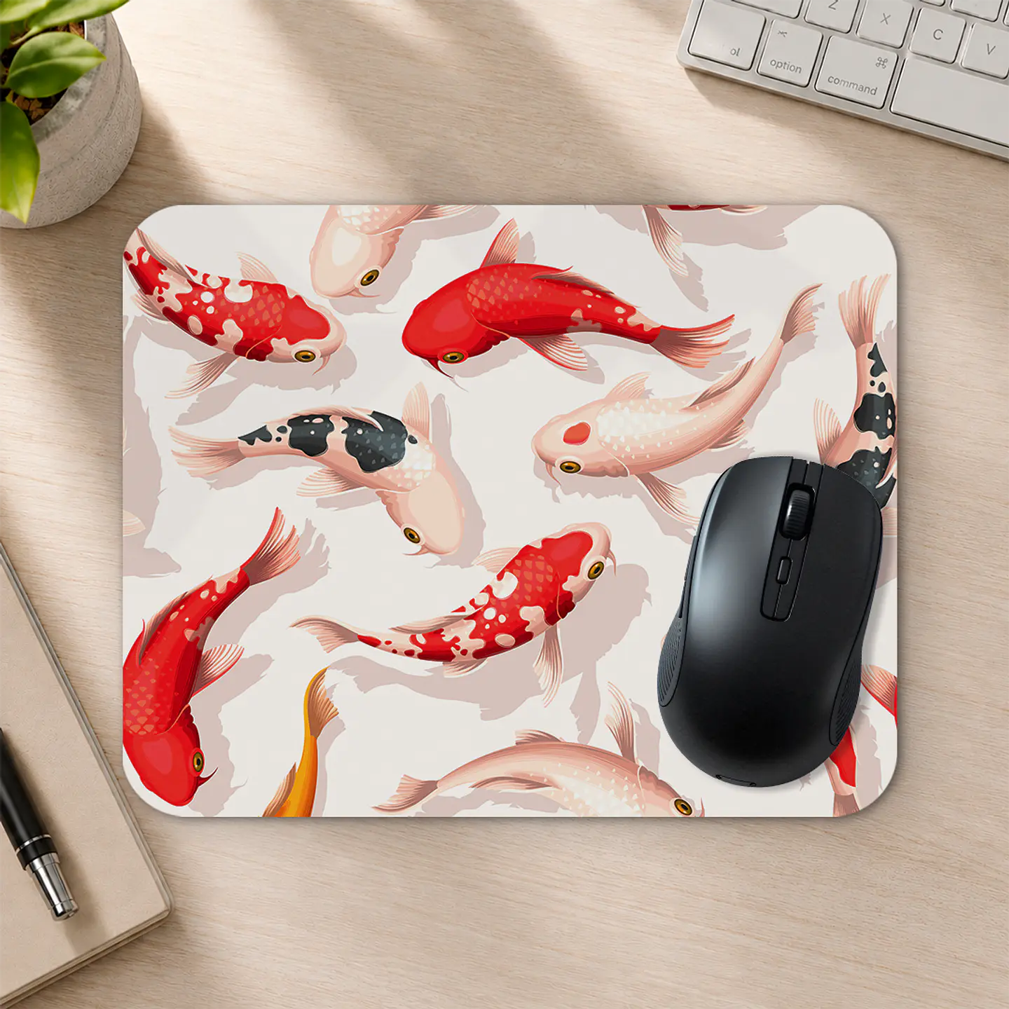 Mousepad 20x24 cm - Diseño Peces Koi Sakura 2
