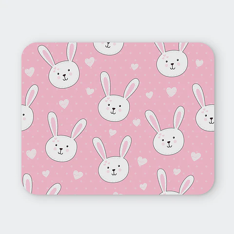Mousepad 20x24 cm - Diseño Conejitos Pink Cute